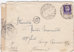 REGNO - ITALIA - AVELLINO -  POSTA MILITARE - BUSTA - 119 ° FANT. COMP.   VIAGGIATA PERJESI ( ANCONA ) - 1941 - Military Mail (PM)