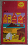 Carte Routière Shell  Cartoguide   Shell Berre France  Nord  1970 - Carte Stradali