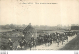 SISSONNE DEPART DE CAVALERIE POUR LA MANOEUVRE 1914 ENVOYEE DE AMIFONTAINE ET ECRITE EN ALLEMAND - Sissonne