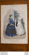 GRAVURE MUSEE DES FAMILLES MODES VRAIES TRAVAIL EN FAMILLE SIGNEE HELOISE LELOIN ET A. DURU FORMAT 27 X 18 CM - Prints & Engravings