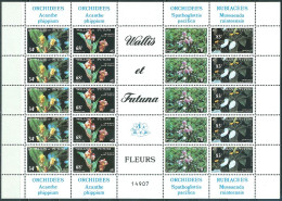 Wallis & Futuna N°Y&T 286 à 289 Orchidées Et Rubiacées Feuille Complète Neuf Sans Charnière Très Frais - Nuovi