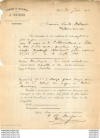 DOCUMENT DE 1888 A. DUFOUR GRAINS ET GRAINES LILLE - 1800 – 1899