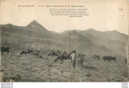 EN AUVERGNE UNE VACHERIE A LA MONTAGNE - Viehzucht