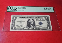 1935 USA $1 DOLLAR  UNITED STATES BANKNOTE PCGS 64 PPQ VERY CH, NEW BILLETE ESTADOS UNIDOS *COMPRAS MULTIPLES CONSULTAR* - Silver Certificates (1878-1923)