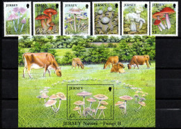 Jersey 2005 - Mi.Nr. 1200 - 1205 + Block 51 - Postfrisch MNH - Pilze Mushrooms - Pilze