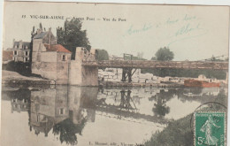 Aisne : VIC Sur Aisne :  Vu Du Port  , Pont ,bateau Péniche - Vic Sur Aisne