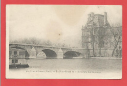 C.P.A. ( 75 ) « PARIS » La Seine à Travers Paris,Le Pont Royal Et Le Ministère Des.... Jolie Vue Générale Animée X2phots - La Seine Et Ses Bords