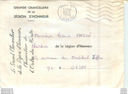 ENVELOPPE GRANDE CHANCELLERIE DE LA LEGION D'HONNEUR MONSIEUR MASSON CHEVALIER DE LA LEGION D'HONNEUR - Historical Documents