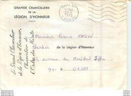 ENVELOPPE GRANDE CHANCELLERIE DE LA LEGION D'HONNEUR MONSIEUR MASSON CHEVALIER DE LA LEGION D'HONNEUR - Historische Dokumente