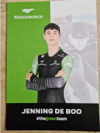 Card Jenning De Boo - Team Reggeborgh - 2023-2024 - Ice Speed Skating Eisschnelllauf Patinage De Vitesse Schaatsen - Deportes De Invierno