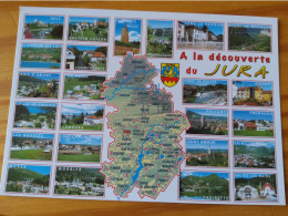 39 - LE JURA -  Carte Géographique - Contour Du Département Avec Multivues - Maps