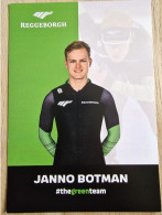 Card Janno Botman - Team Reggeborgh - 2023-2024 - Ice Speed Skating Eisschnelllauf Patinage De Vitesse Schaatsen - Sport Invernali