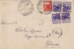 ITALIA.  BUSTA. 24 6 47.  BRINDISI PER PALERMO - Marcophilie