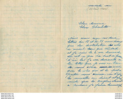 COURRIER DES PARENTS DE BAILLEUL GEORGES DETENU A LA CITADELLE D'AMIENS 08/1944 A MAURICE ET CHARLOTTE DOMONT D'AMIENS - 1939-45