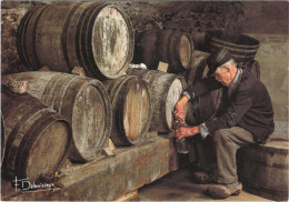 CPM PHOTO Francis DEBAISIEUX Homme Tirant Du Vin D'un Tonneau - Fotografia