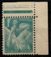 FRANCE   -  1944 .  Y&T N° 650 *.  1et F Se Touchent  +   Neige - Unused Stamps