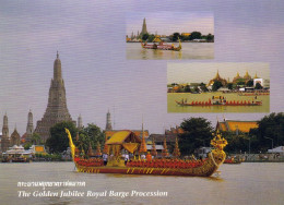 1 AK Thailand * Prozession Der Königlichen Barken Zum 50-jährigen Thronjubiläum Von König Bhumibol 1996 * - Thaïlande