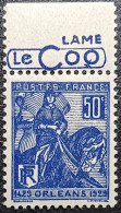 FRANCE. Y&T N° 257a. Neuf**. JEANNE D'ARC. AVEC BANDE PUB. - Neufs