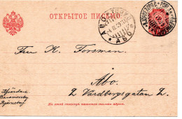 78355 - Finnland - 1909 - 10P Wappen GAKte PORI -> TURKU - Lettres & Documents