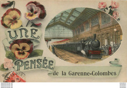 LA GARENNE COLOMBES UNE PENSEE TRAIN EN GARE - La Garenne Colombes