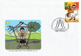 SCOUT SLOVENIA 2001 - FDC CENTER CAMP. SPECIAL CANCEL OSILNICA - Eslovenia