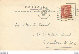 ENTIER POSTAL OXFORD 1951 - Altri & Non Classificati