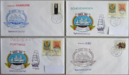 Ship Cover Germany Segelschulschiff "Gorch Fock" 57. AAR, 1979, Paquebot, 4 Covers - Voilier école Allemand - Ships