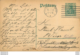 ENTIER POSTAL 1915 DEUTSCHES REICH POSTKARTE - Lettres & Documents