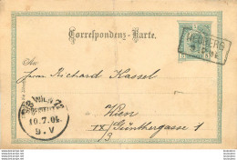 ENTIER POSTAL  AUTRICHE 1904 NEUBERG  ENVOI A RICHARD KASSEL R1 - Autres & Non Classés