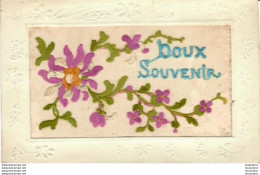 CARTE BRODEE DOUX SOUVENIR - Brodées