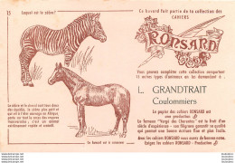 BUVARD CAHIERS RONSARD AVEC CACHET L. GRANDTRAIT A COULOMMIERS - Autres & Non Classés