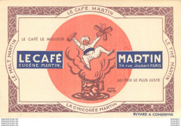 BUVARD CAFE EUGENE MARTIN 34 RUE JOUBERT PARIS  ET CHICOREE MARTIN - Caffè & Tè