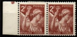 FRANCE   -  1944 .  Y&T N° 653 * / ** .  Tache Sous Le 2 - Unused Stamps