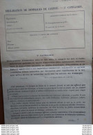 DECLARATION DE DOMMAGES DE GUERRE 3EME  CATEGORIE 8 PAGES - 1914-18