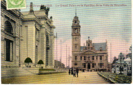 BELGIQUE -  BRUXELLES - Exposition De 1910 - Le Grand Palais Et Le Pavillon De La Ville - Expositions Universelles