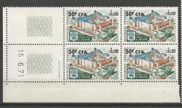 REUNION N° 406 Bloc De 4 Coin Daté 15/6/71 NEUF** LUXE SANS CHARNIERE NI TRACE / Hingeless  / MNH - Unused Stamps