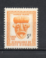 COTE D'IVOIRE TAXE  N° 21    NEUF SANS CHARNIERE COTE 0.50€    MASQUE ART - Ivory Coast (1960-...)