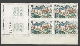 REUNION N° 406 Bloc De 4 Coin Daté 14/6/71 NEUF** LUXE SANS CHARNIERE NI TRACE / Hingeless  / MNH - Neufs