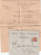 ITALIA. BUSTA. 29 12 1905.  SOCIETA LIGURE LOMBARDA. MONTEPULCIANO PER SEPOLERO - Poststempel