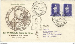 Savonarola N. 696 In Coppia Su Busta FDC Venetia Club Venezia - FDC