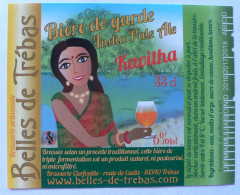 BELLES DE TREBAS - FRANCE - ETIQUETTE KAVITHA 33 CL - THEME FEMME - NEUVE - Beer
