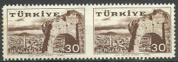 Turkey; 1957 Kermis Of Pergamus 30 K. ERROR "Partially Imperf." MNH** - Ungebraucht