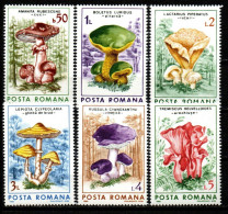 Rumänien 1986 - Mi.Nr. 4288 - 4293 - Postfrisch MNH - Pilze Mushrooms - Hongos