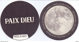 Sous Bock Paix Dieu "Pleine Lune De La Foudre" Brie Caulier Bonsecours Recto Verso - Bierviltjes