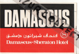 HOTEL DAMASCUS SHERATON - Etiquetas De Hotel
