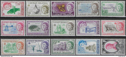 1962-64 Cayman Islands Elizabeth II 15v. MNH SG N. 165/79 - Sonstige & Ohne Zuordnung