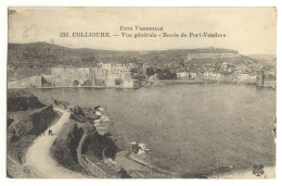 66/CPA - Collioure - Vue Générale - Route De Port Vendres - Collioure