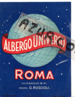 ROMA . ALBERGO UNIVERSO - Adesivi Di Alberghi