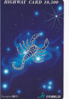 Japan Prepaid Highway Card 10500 - Zodiac Scorpio - Japon