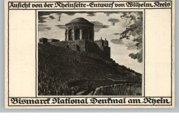 6530 BINGEN, Entwurf Bismarck National Denkmal Am Rhein Oberhalb Bingen - Bingen